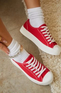 SODA Chelsie - Red Shoes