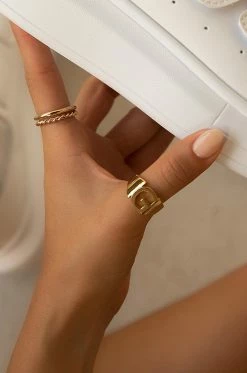 FA G Initial Ring - Gold Accessories