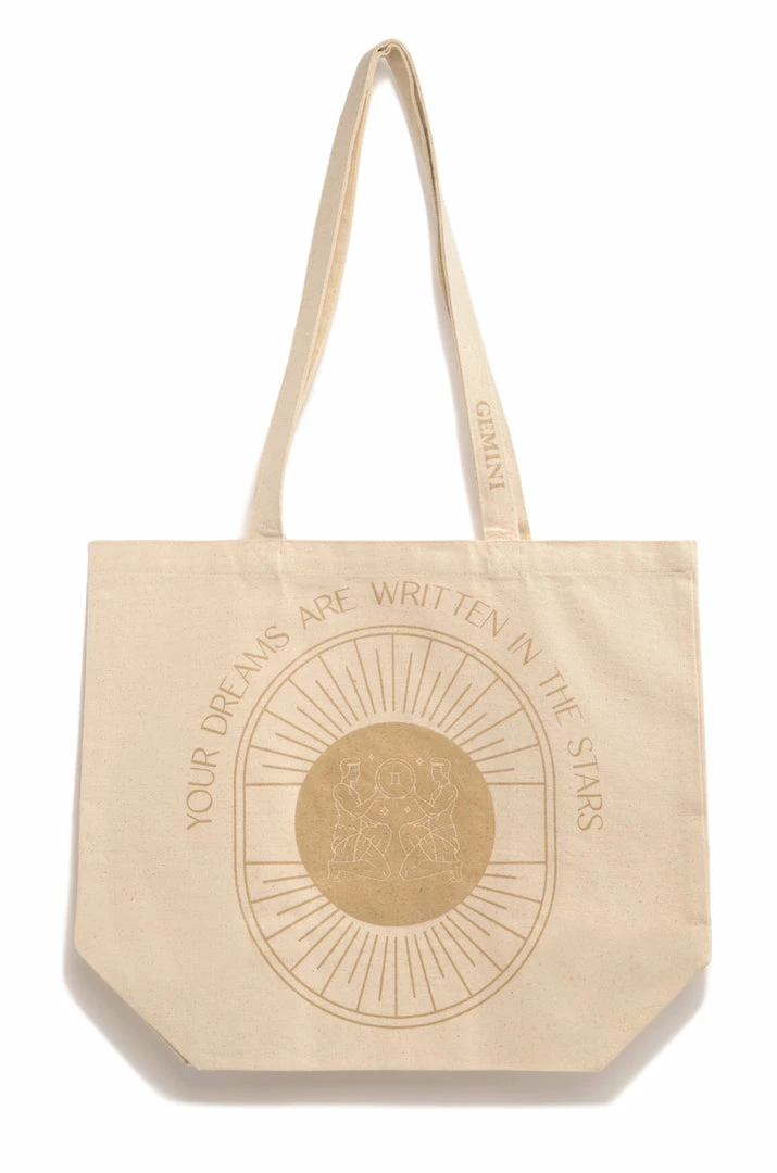 MSLOLA Accessories Gemini Zodiac Tote Bag - Nude