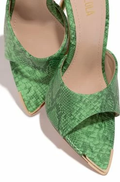 SOME Raquel - Green Snake Shoes