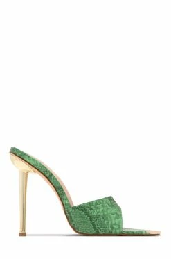 SOME Raquel - Green Snake Shoes