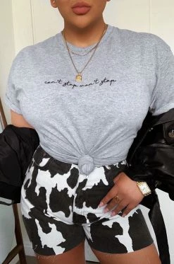 MSLOLA Can't Stop Won't Stop Tee - Grey