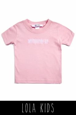 LOLAKID Tops Motivated AF - Pink