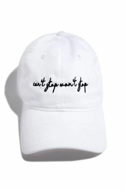 MSLOLA Accessories Can't Stop Won't Stop Hat - White