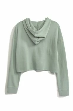 MSLOLA Sweaters Motivated AF Cropped Varsity Hoodie - Sage