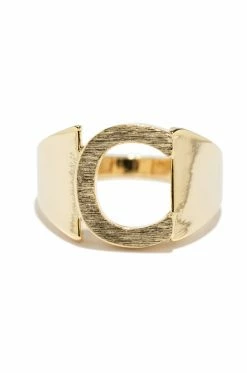 FA C Initial Ring - Gold Accessories