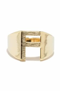 FA Accessories F Initial Ring - Gold