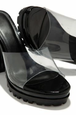 MISS LOLA Clear Ambition - Black Shoes