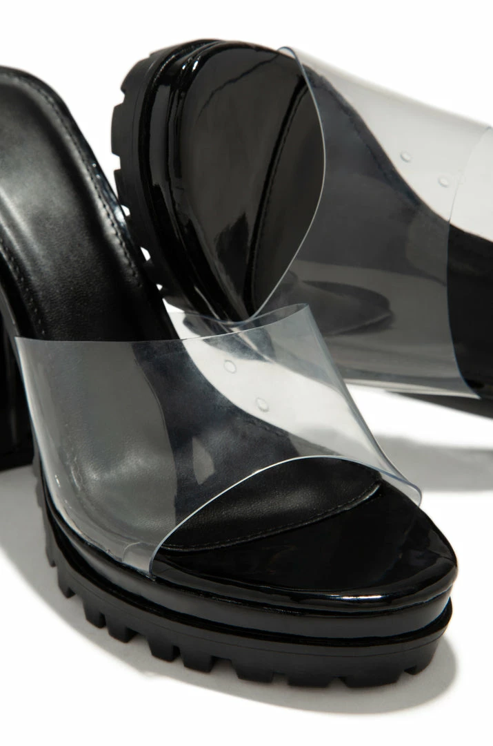 MISS LOLA Clear Ambition - Black Shoes