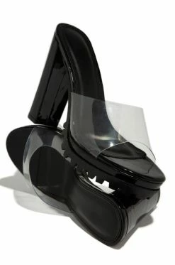 MISS LOLA Clear Ambition - Black Shoes