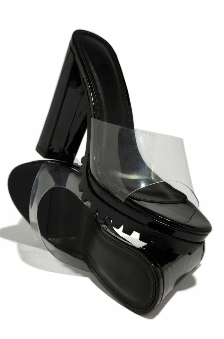 MISS LOLA Clear Ambition - Black Shoes