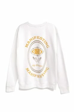 MSLOLA Manifesting Crewneck - White Activewear