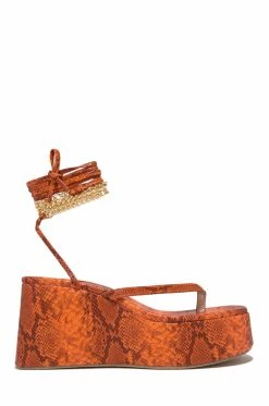 SOME Foxie - Orange Snake Shoes