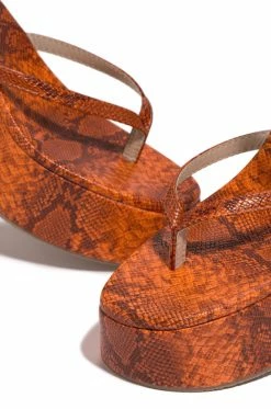 SOME Foxie - Orange Snake Shoes
