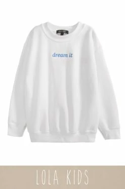 LOLAKID Sweaters Mini Dream It - White