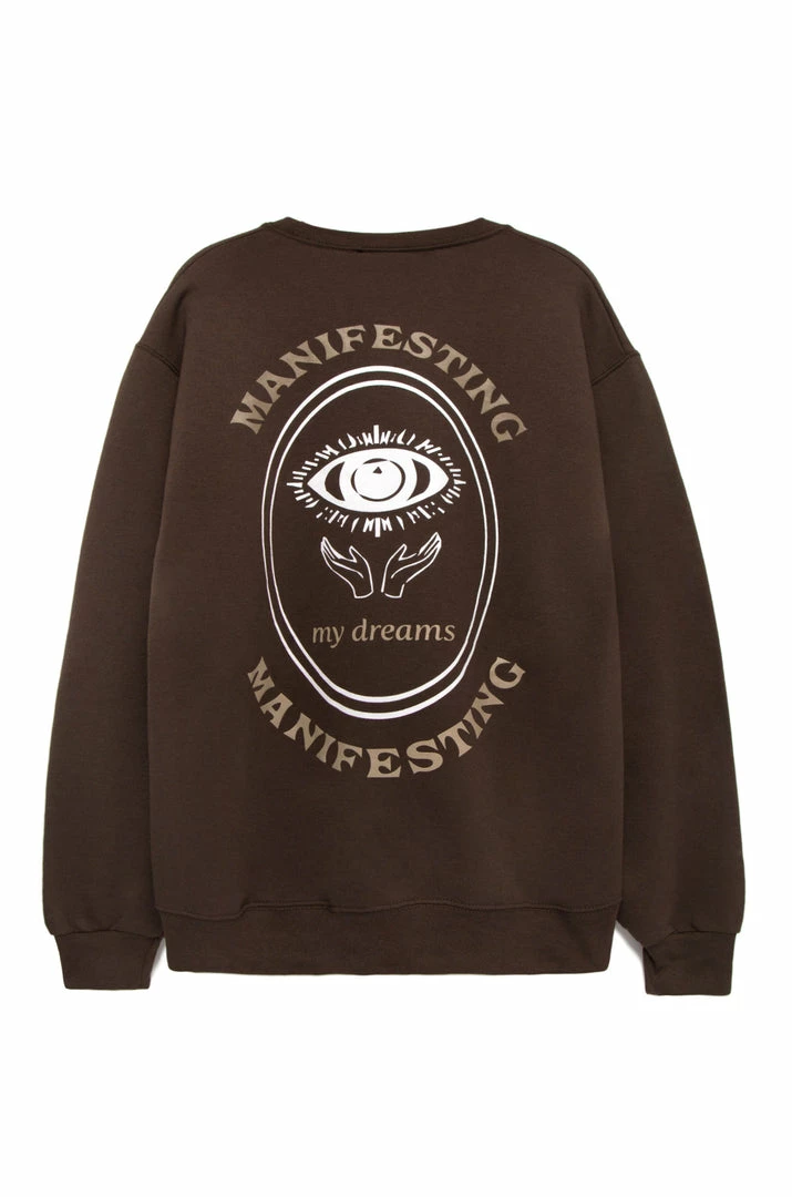 MSLOLA Manifesting Crewneck - Mocha