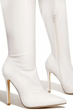Lilia Sultry Touch - White PU Shoes