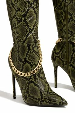 SOME Shoes Celine - Green Snake