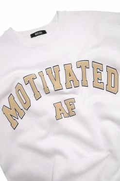 MSLOLA Varsity Motivated AF - White Activewear