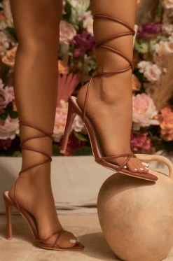 SOME Shoes No Bad Angles Lace Up Heels - Tan