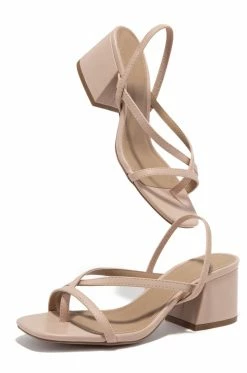 QUPD Chunky Heels Nyra - Nude