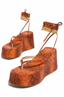 SOME Foxie - Orange Snake Shoes