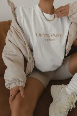 MSLOLA Clothing Quiero, Puedo Y Lo Haré - White
