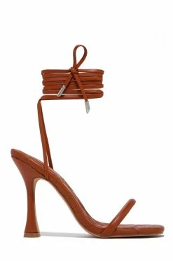 SOME Britney Lace Up Heels - Mocha