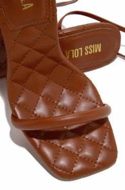 SOME Britney Lace Up Heels - Mocha