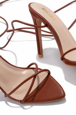 SOME Shoes No Bad Angles Lace Up Heels - Tan