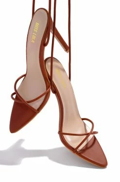 SOME Shoes No Bad Angles Lace Up Heels - Tan