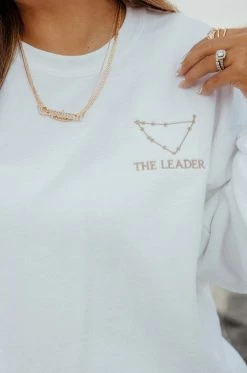 MSLOLA Capricorn Zodiac Crewneck Sweatshirt - White Sweaters