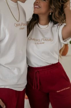 MSLOLA Clothing Quiero, Puedo Y Lo Haré - White