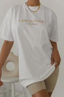 MSLOLA Clothing Quiero, Puedo Y Lo Haré - White