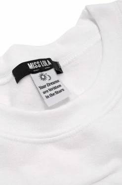 MSLOLA Sweaters Aries Zodiac Crewneck Sweatshirt - White